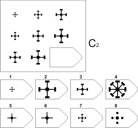 прогрессивные матрицы Равена, серия C, карточка 2